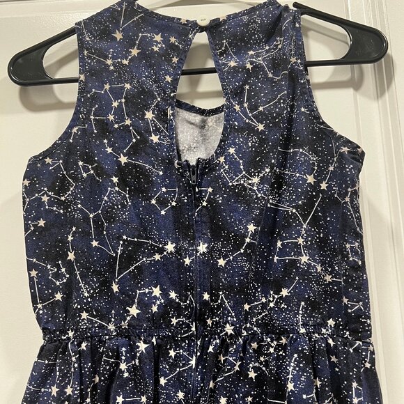 Retrolicious Mini Dress Women's Small Constellations w/ Pockets in Navy Blue - Picture 5 of 5